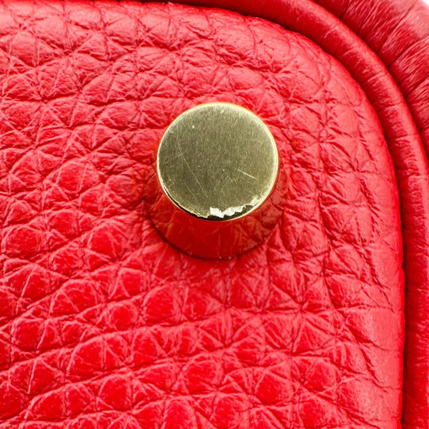 HERMES Picotin Lock 18 Taurillon Clemence Leather Hobo Bag Red - Image 11