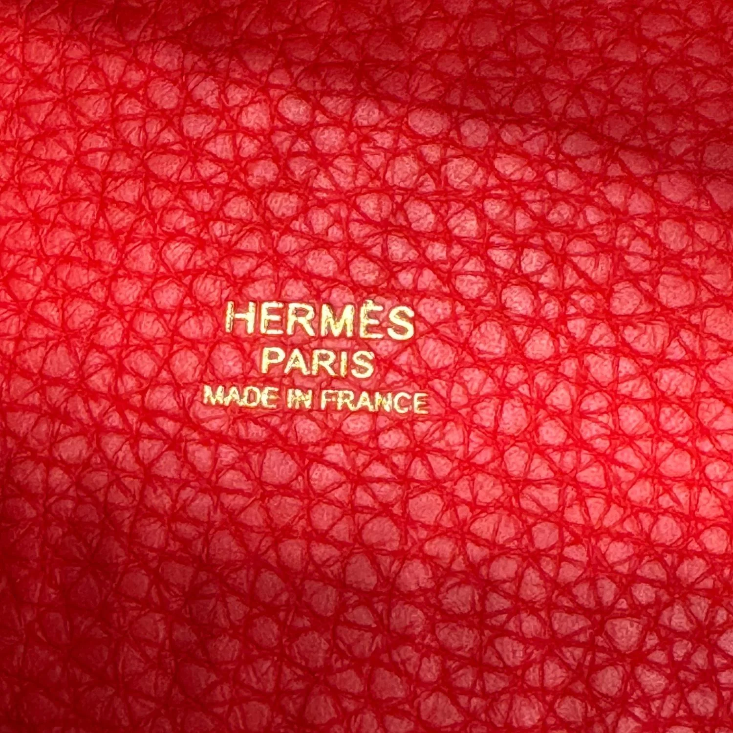 HERMES Picotin Lock 18 Taurillon Clemence Leather Hobo Bag Red - Image 16