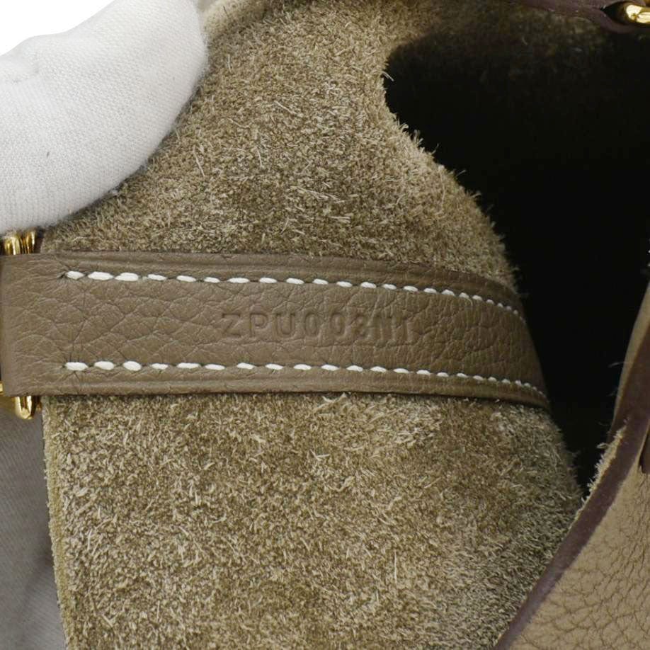 HERMES Picotin Lock 18 Taurillon Clemence Leather Hobo Bag Brown - Image 12