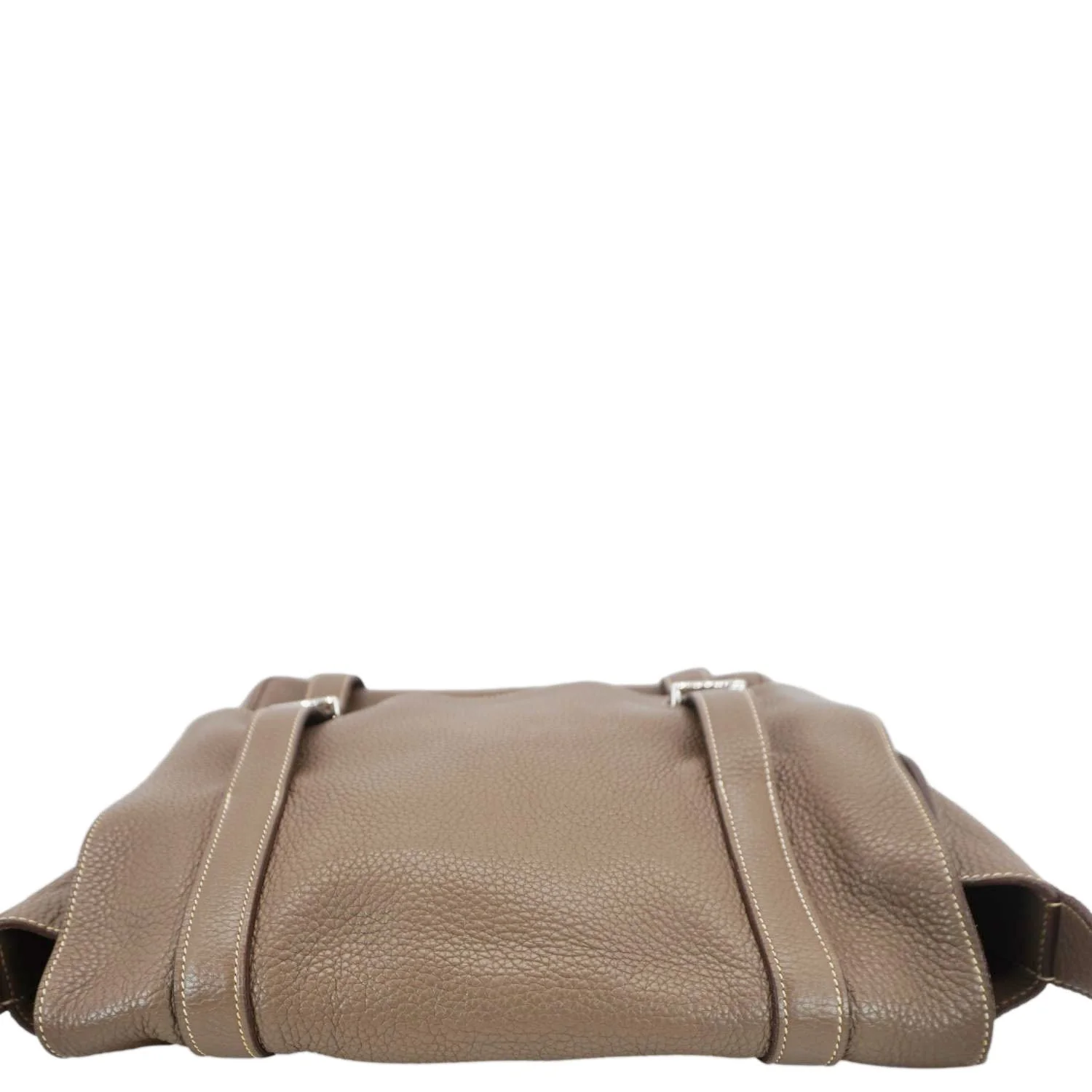 HERMES Steve Taurillon Clemence Leather Messenger Bag Brown - Image 5