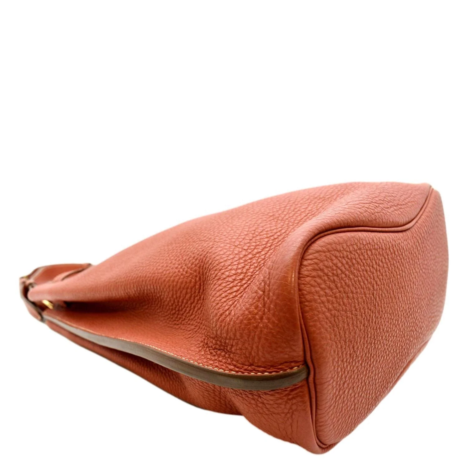 HERMES Togo So Kelly Leather Shoulder Bag Orange - Image 8