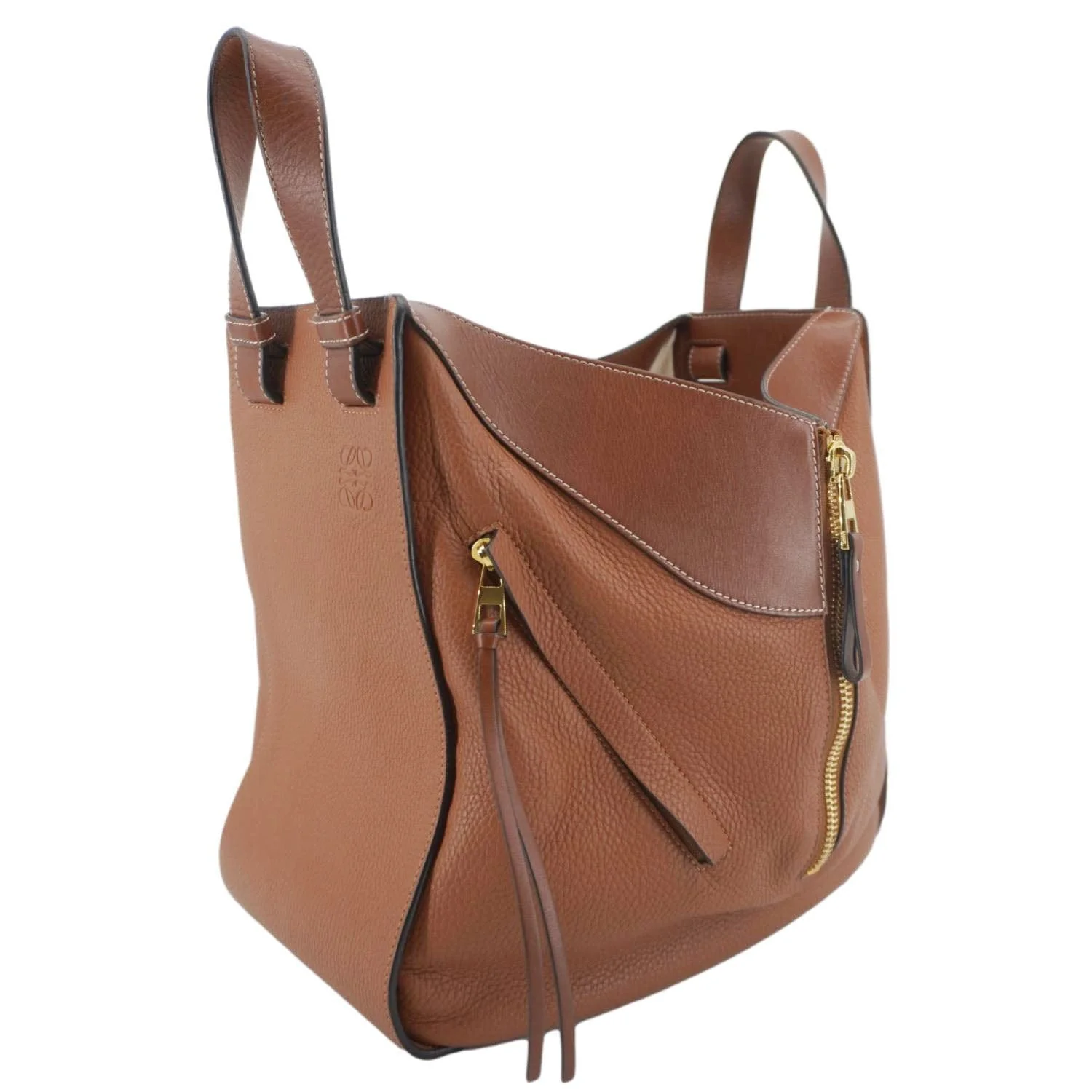 LOEWE Hammock Calfskin Leather Shoulder Bag Brown - Image 8