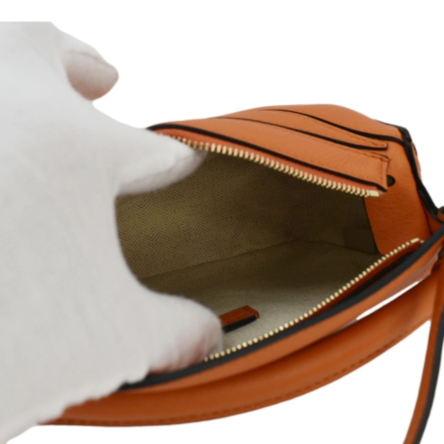 LOEWE Puzzle Mini Leather Shoulder Bag Orange - Image 11