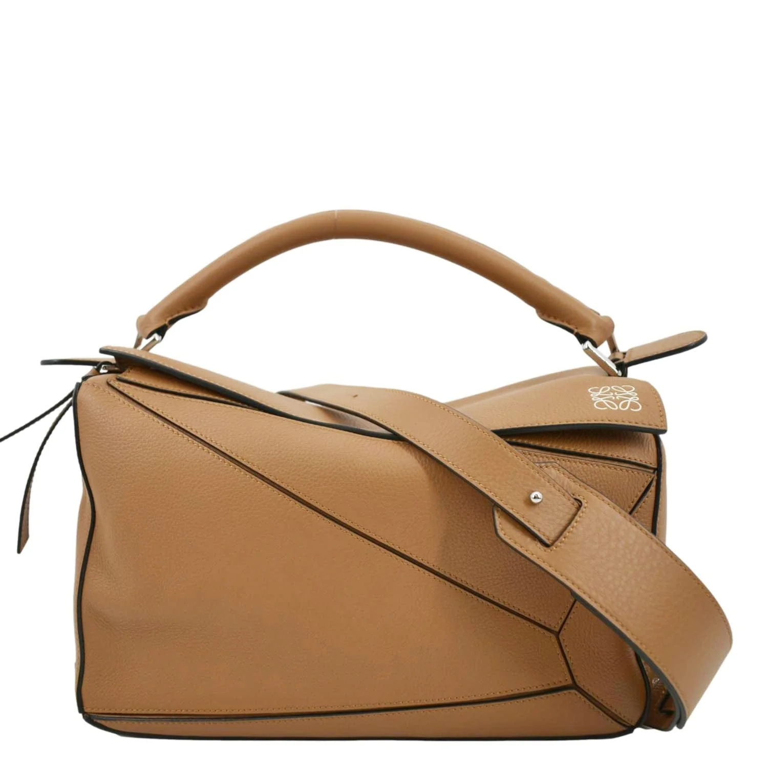 LOEWE Puzzle Leather Shoulder Bag Tan - Image 3