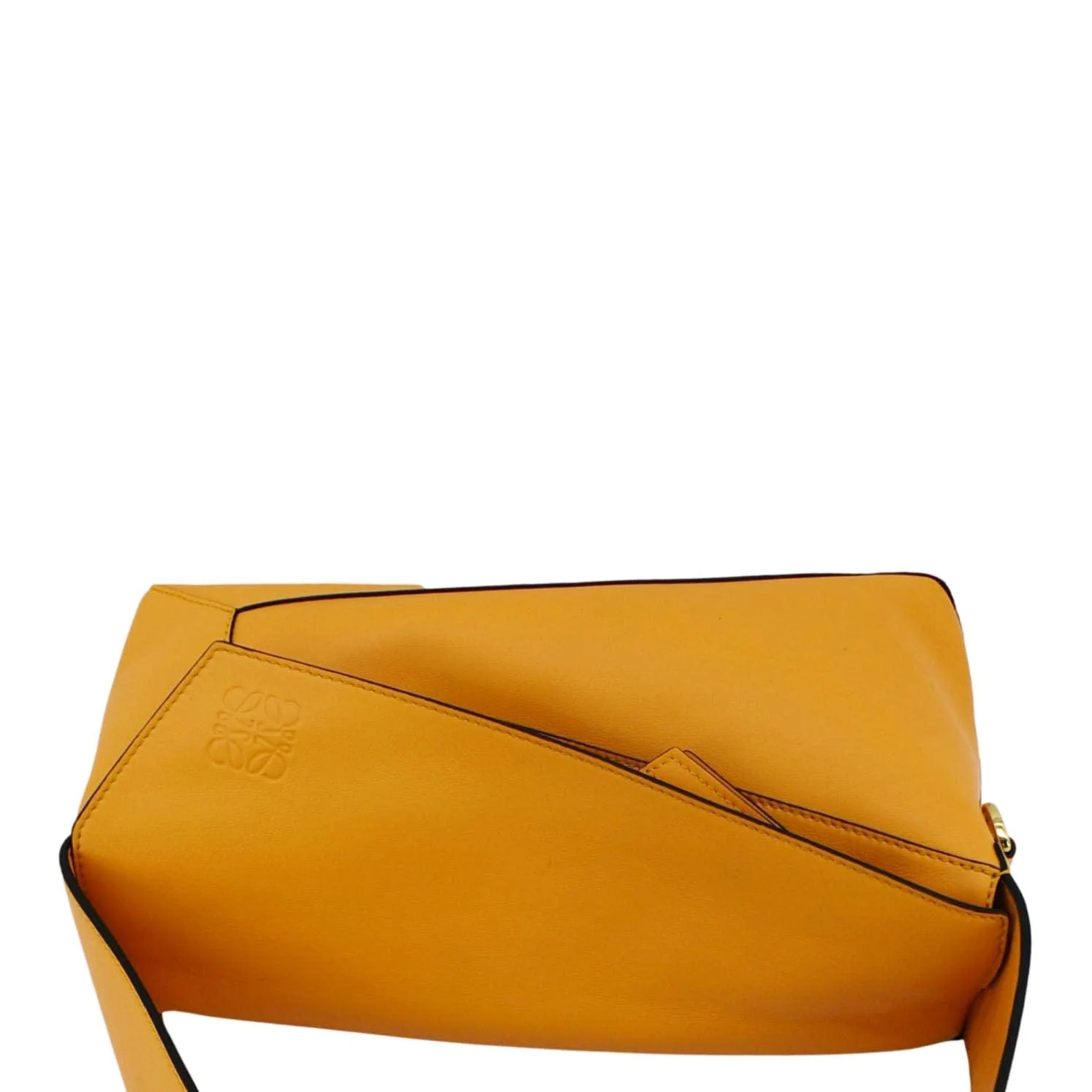 LOEWE Puzzle Leather Shoulder Bag Yellow - Image 4