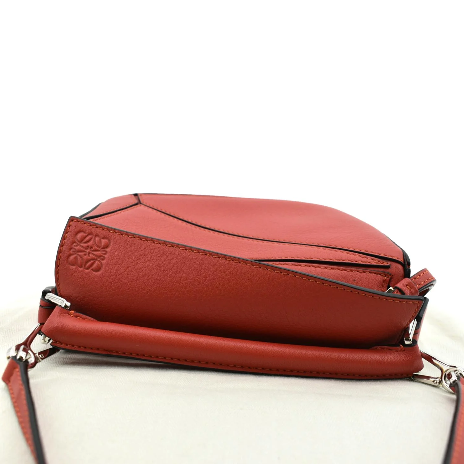 LOEWE Puzzle Mini Leather Shoulder Bag Orange - Image 4