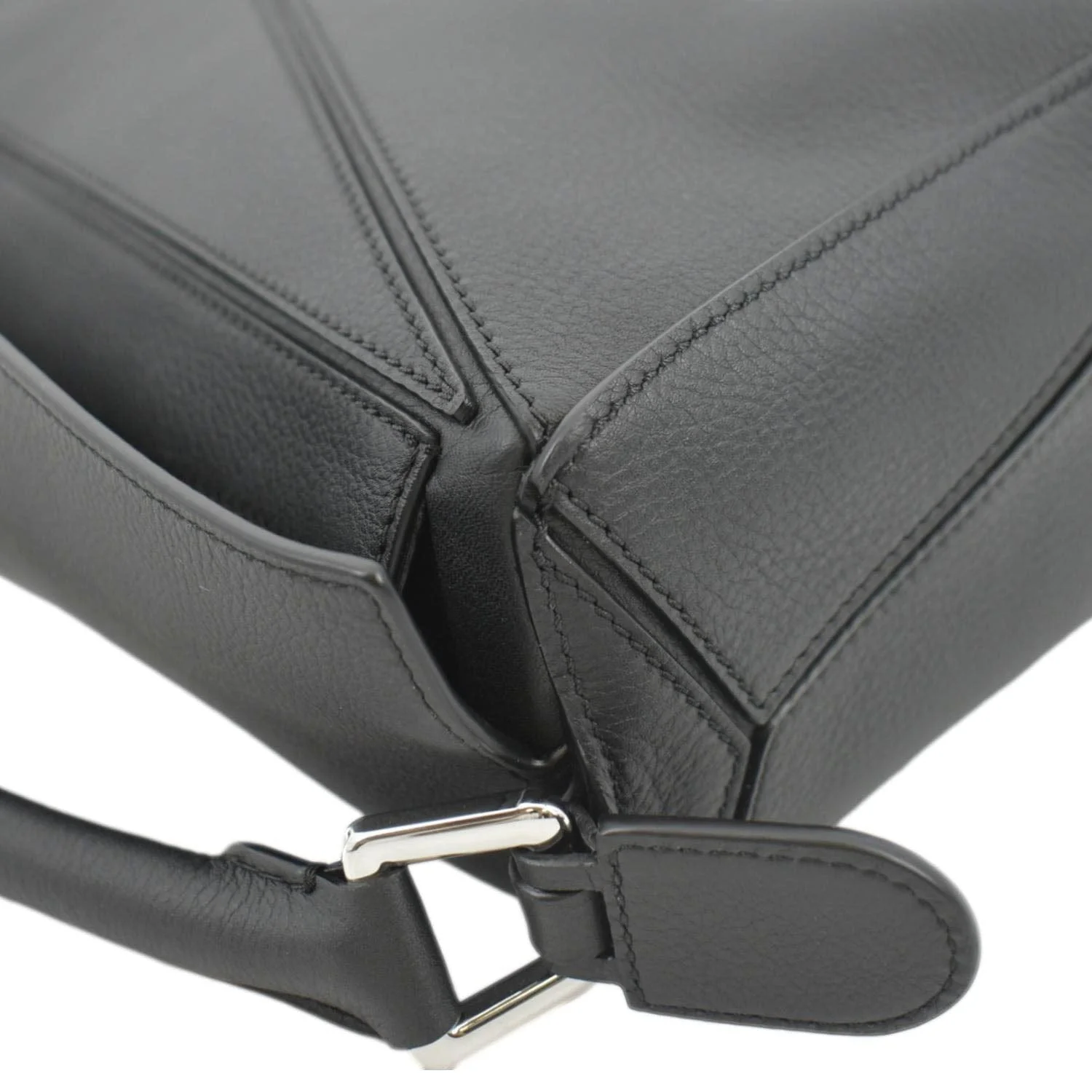 LOEWE Puzzle Small Leather Shoulder Bag Black - Image 6