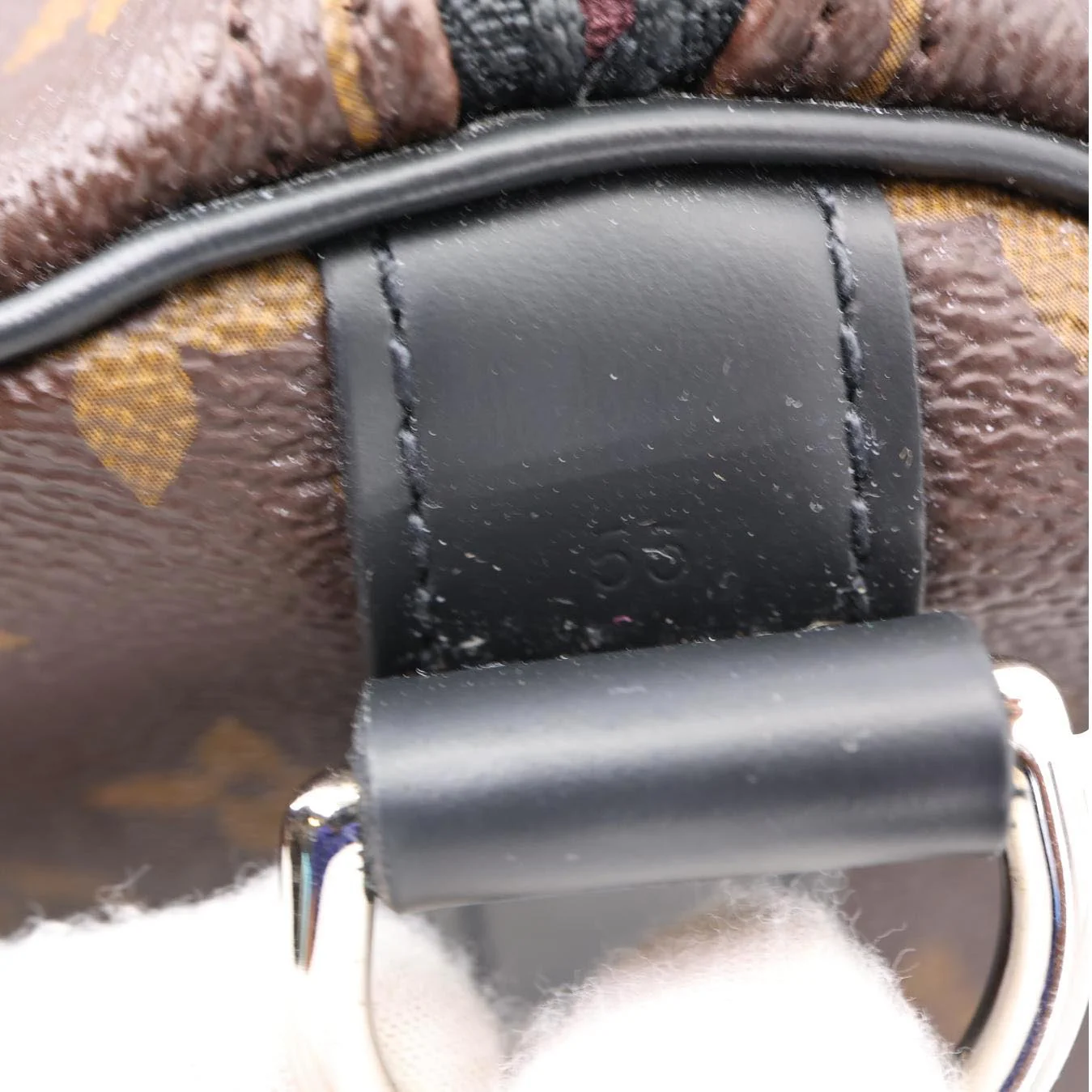 LOUIS VUITTON Keepall 55 Bandouliere Monogram Canvas Travel Bag Black - Image 10