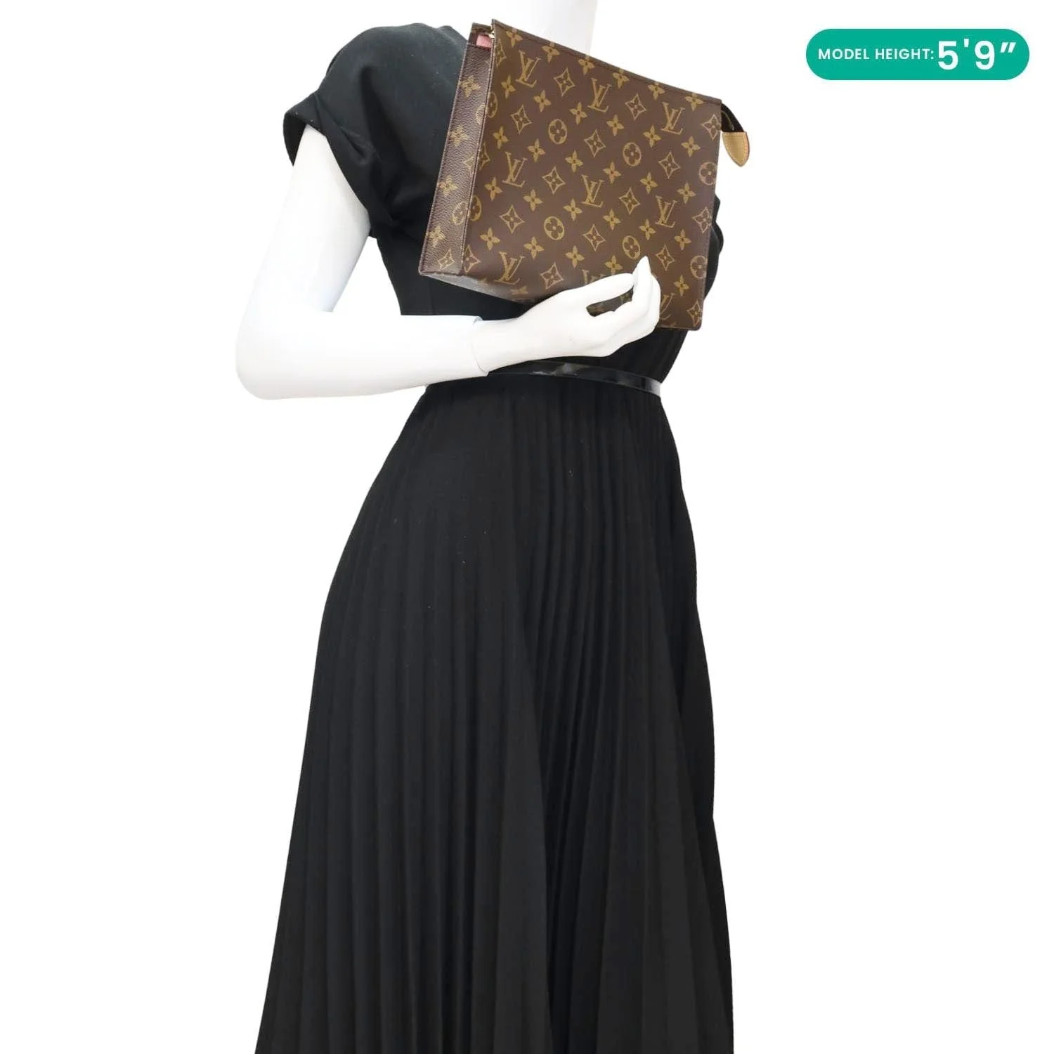 LOUIS VUITTON Toiletry Pouch 26 Monogram Canvas Clutch Brown - Image 2