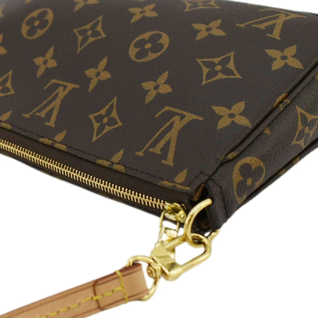LOUIS VUITTON Pochette Accessories NM Monogram Canvas Pouch Bag Brown - Image 6