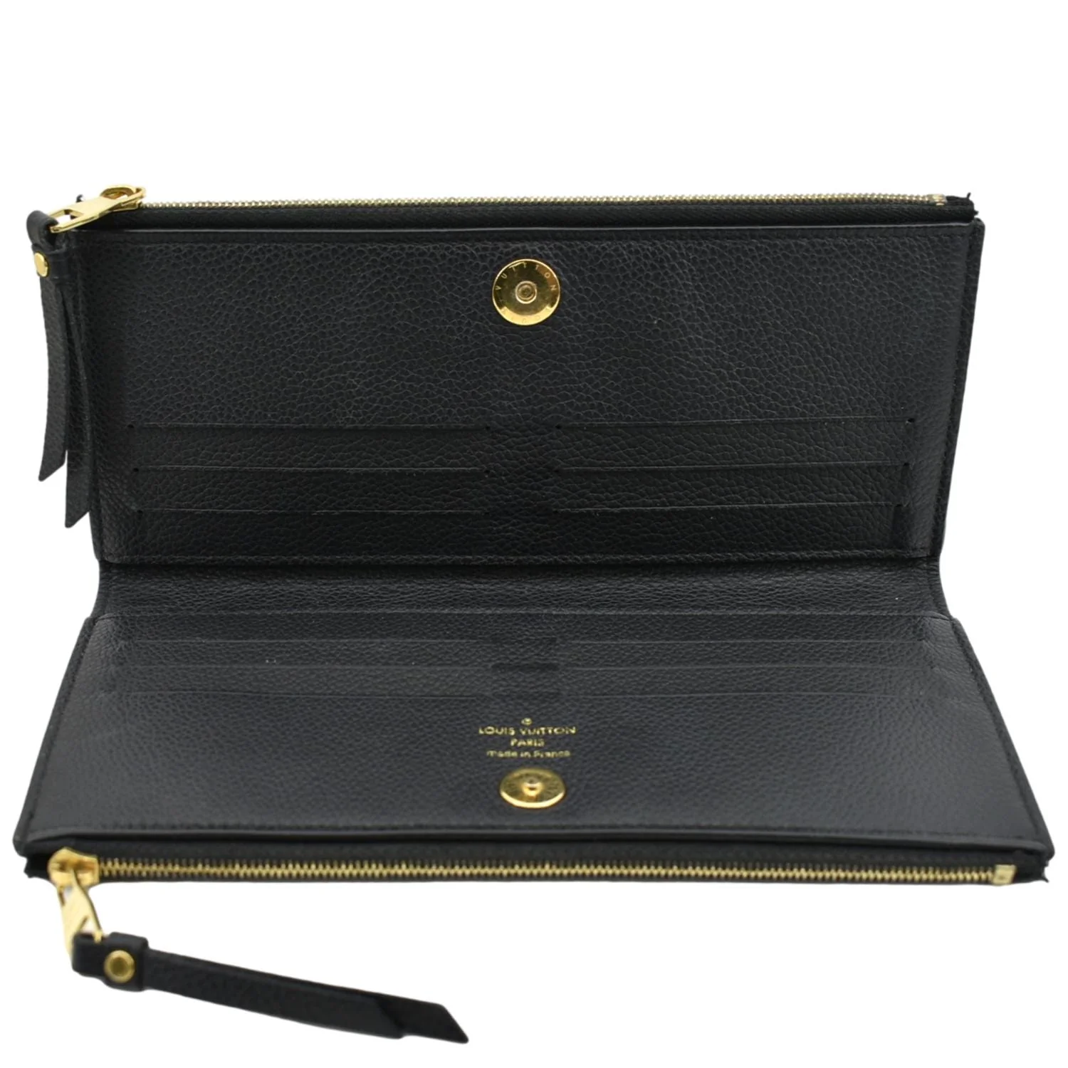 LOUIS VUITTON Adele Monogram Empreinte Leather Wallet Black - Image 9