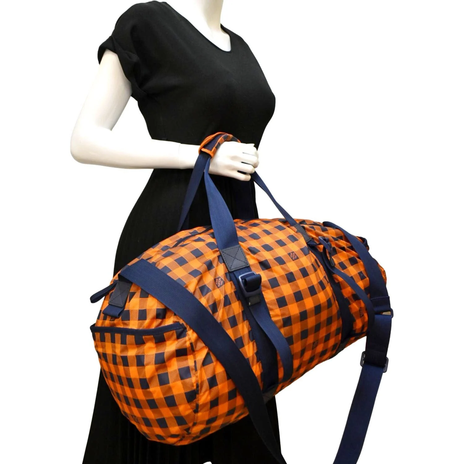 LOUIS VUITTON Keepall 50 Adventure Practical Nylon Damier Masai Duffle Travel Bag Orange - Hot Deals - Image 2