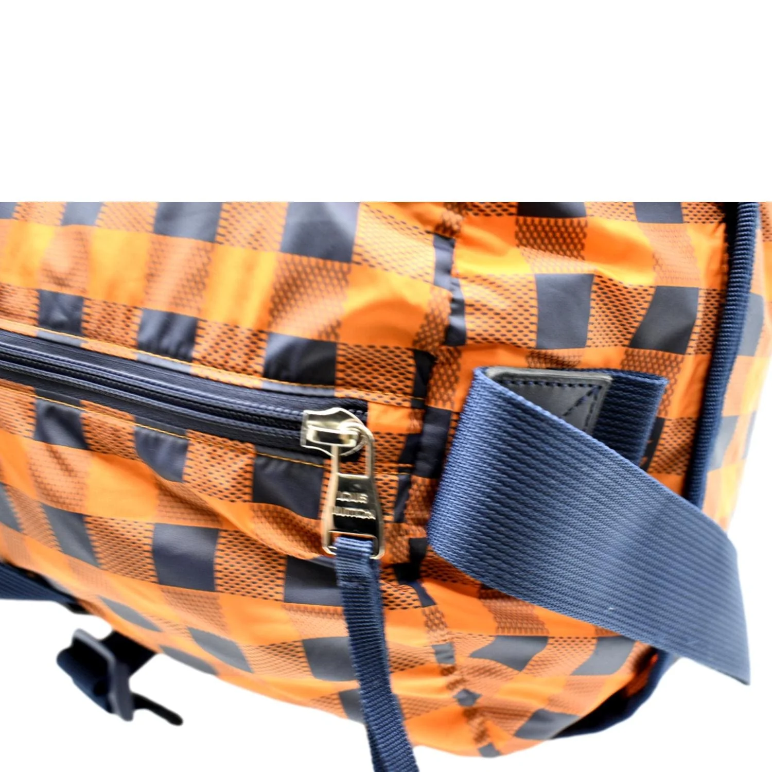 LOUIS VUITTON Keepall 50 Adventure Practical Nylon Damier Masai Duffle Travel Bag Orange - Hot Deals - Image 5