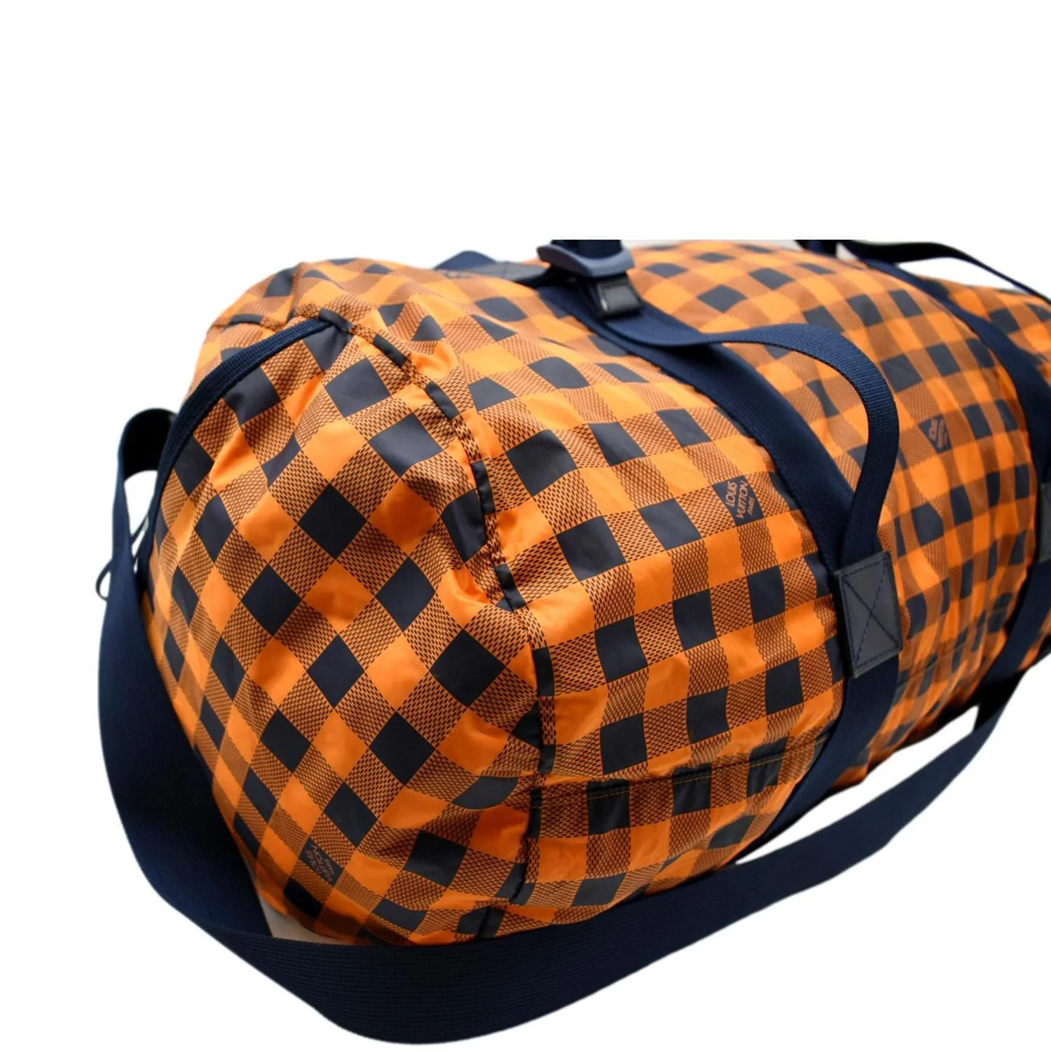 LOUIS VUITTON Keepall 50 Adventure Practical Nylon Damier Masai Duffle Travel Bag Orange - Hot Deals - Image 7