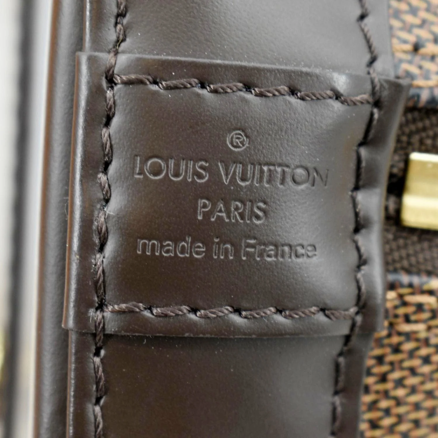 LOUIS VUITTON Alma BB Damier Ebene Satchel Crossbody Bag Brown - Image 10