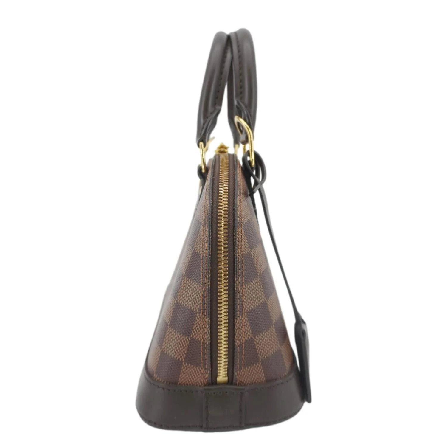 LOUIS VUITTON Alma BB Damier Ebene Satchel Shoulder Bag Brown - Image 6