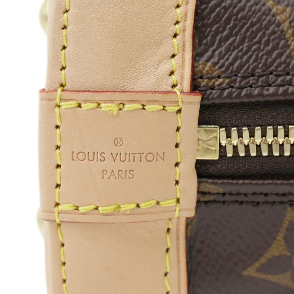 LOUIS VUITTON Alma BB Monogram Canvas Crossbody Bag Brown - Image 13