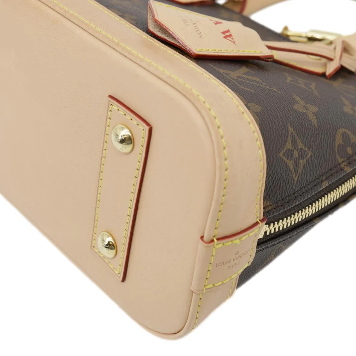 LOUIS VUITTON Alma BB Monogram Canvas Crossbody Bag Brown - Image 8