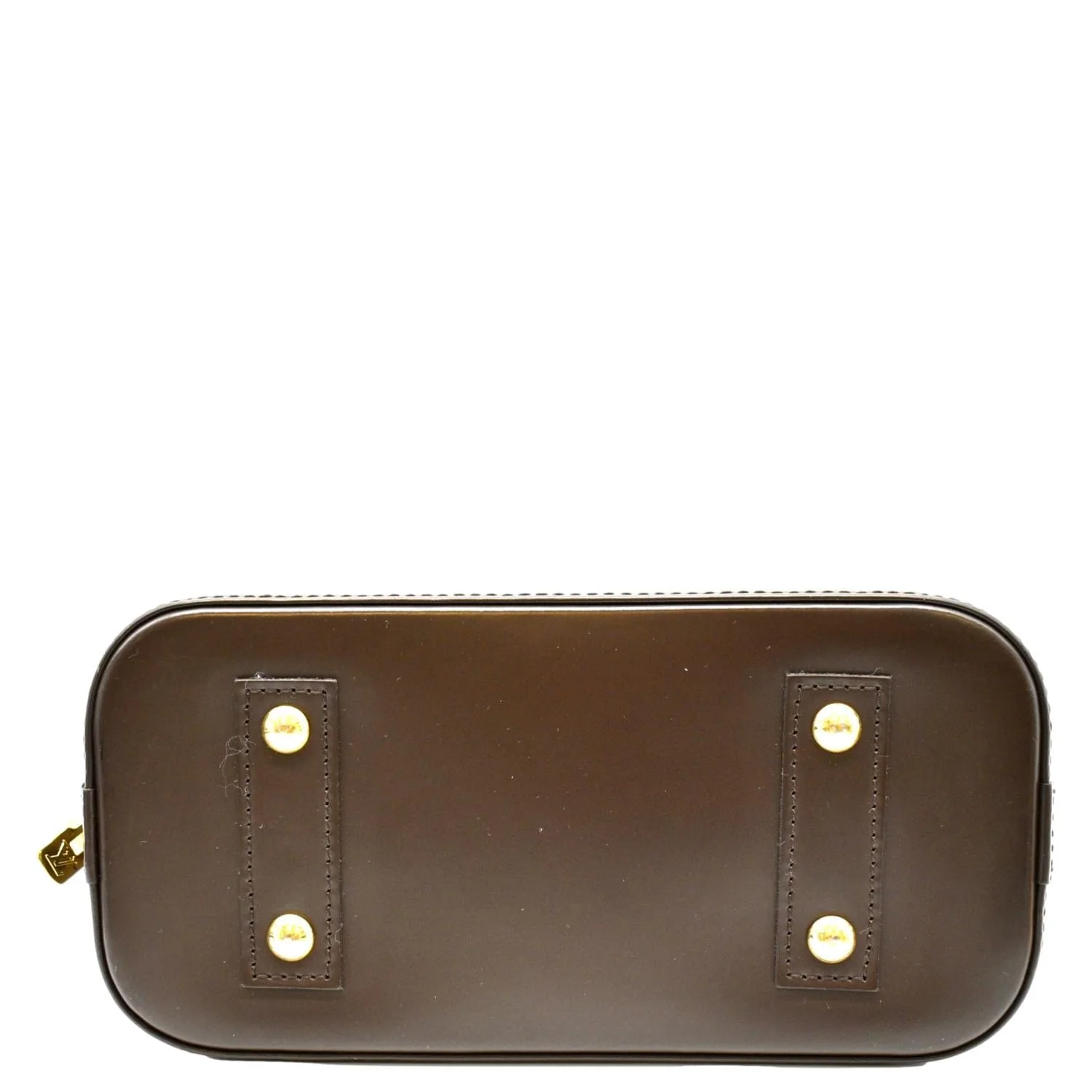 LOUIS VUITTON Alma BB Damier Ebene Satchel Crossbody Bag Brown - Image 10