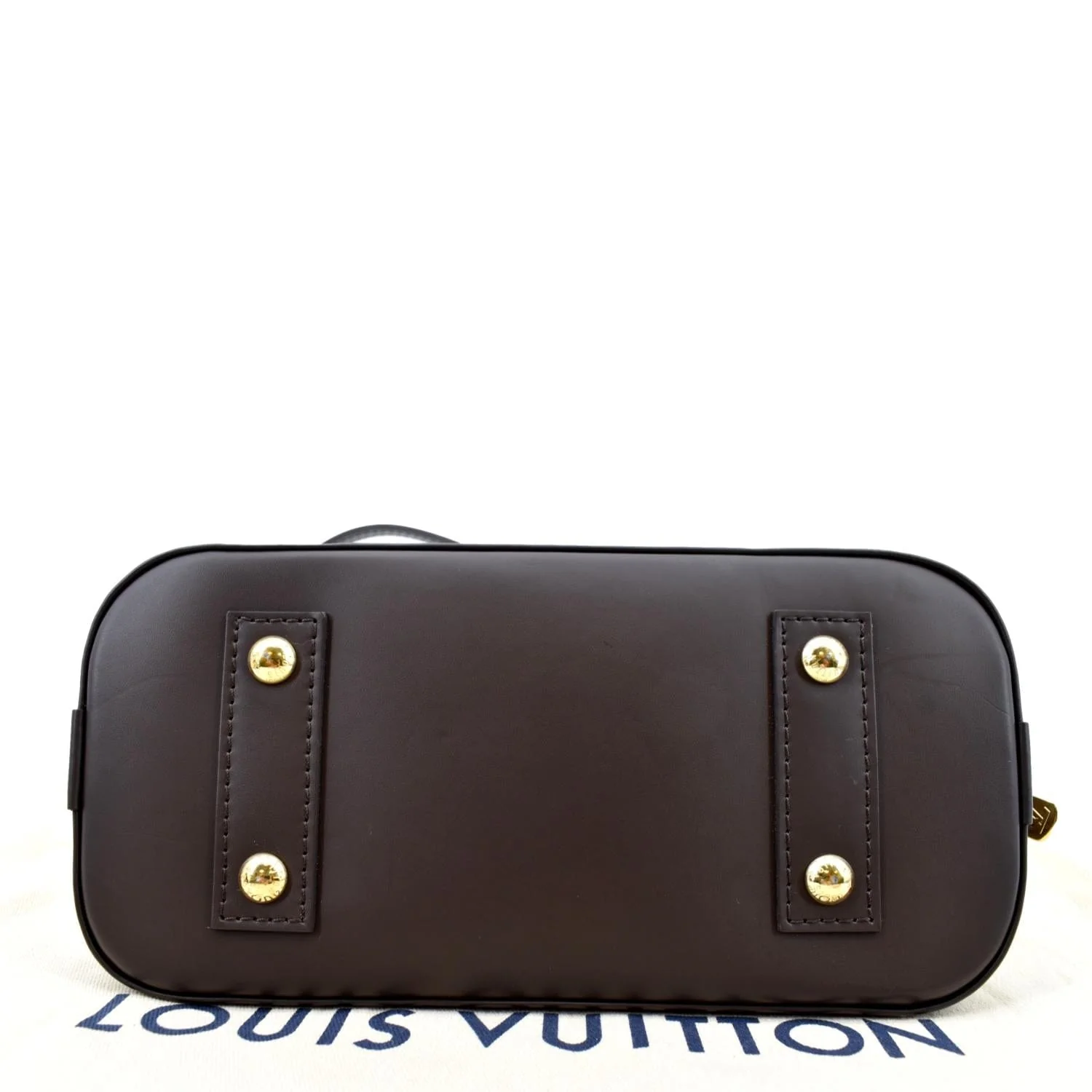 LOUIS VUITTON Alma BB Damier Ebene Satchel Crossbody Bag Brown - Image 10