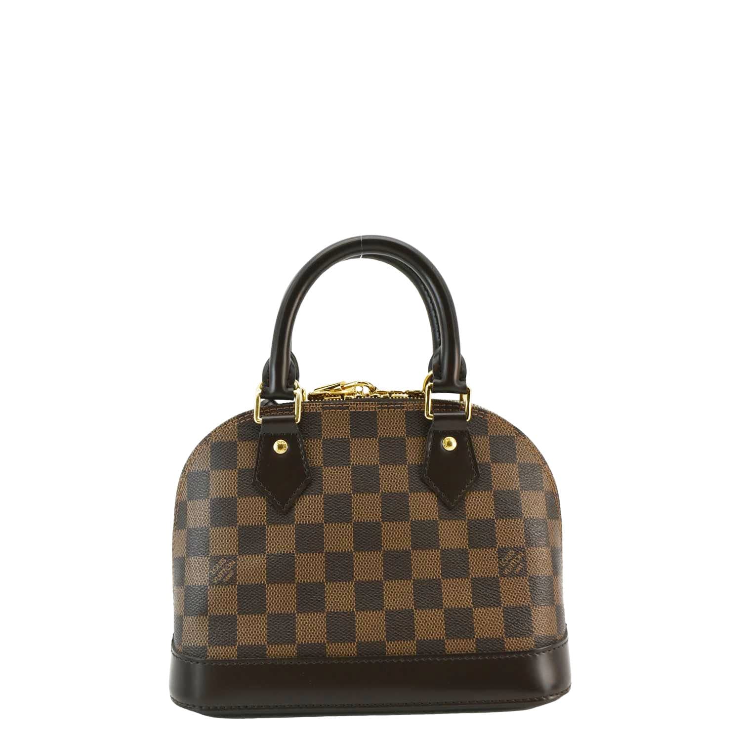 LOUIS VUITTON Alma BB Damier Ebene Satchel Bag Brown - Image 4