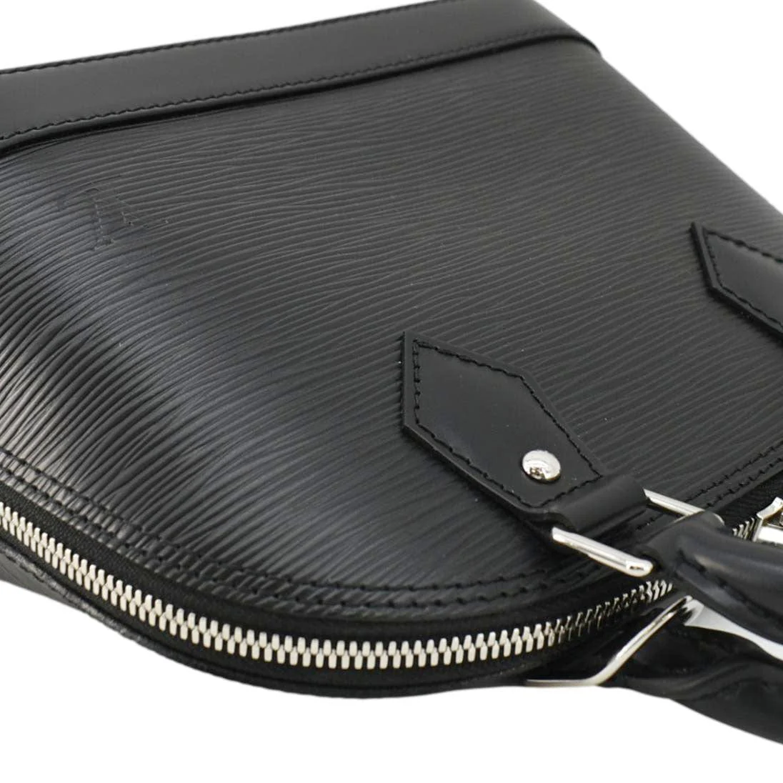 LOUIS VUITTON Alma BB Epi Leather Satchel Bag Black - Image 6