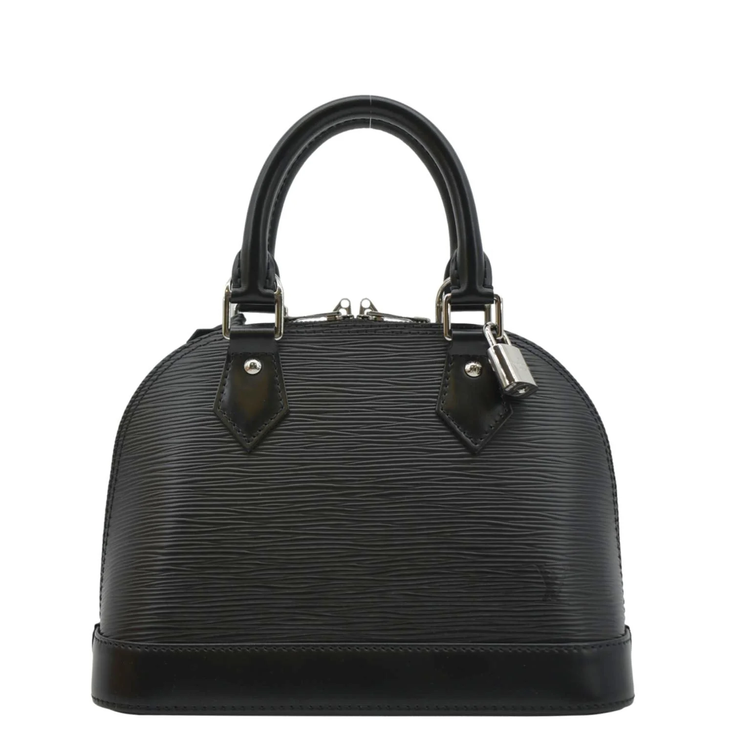 LOUIS VUITTON Alma BB Epi Leather Satchel Crossbody Bag Black - Image 4