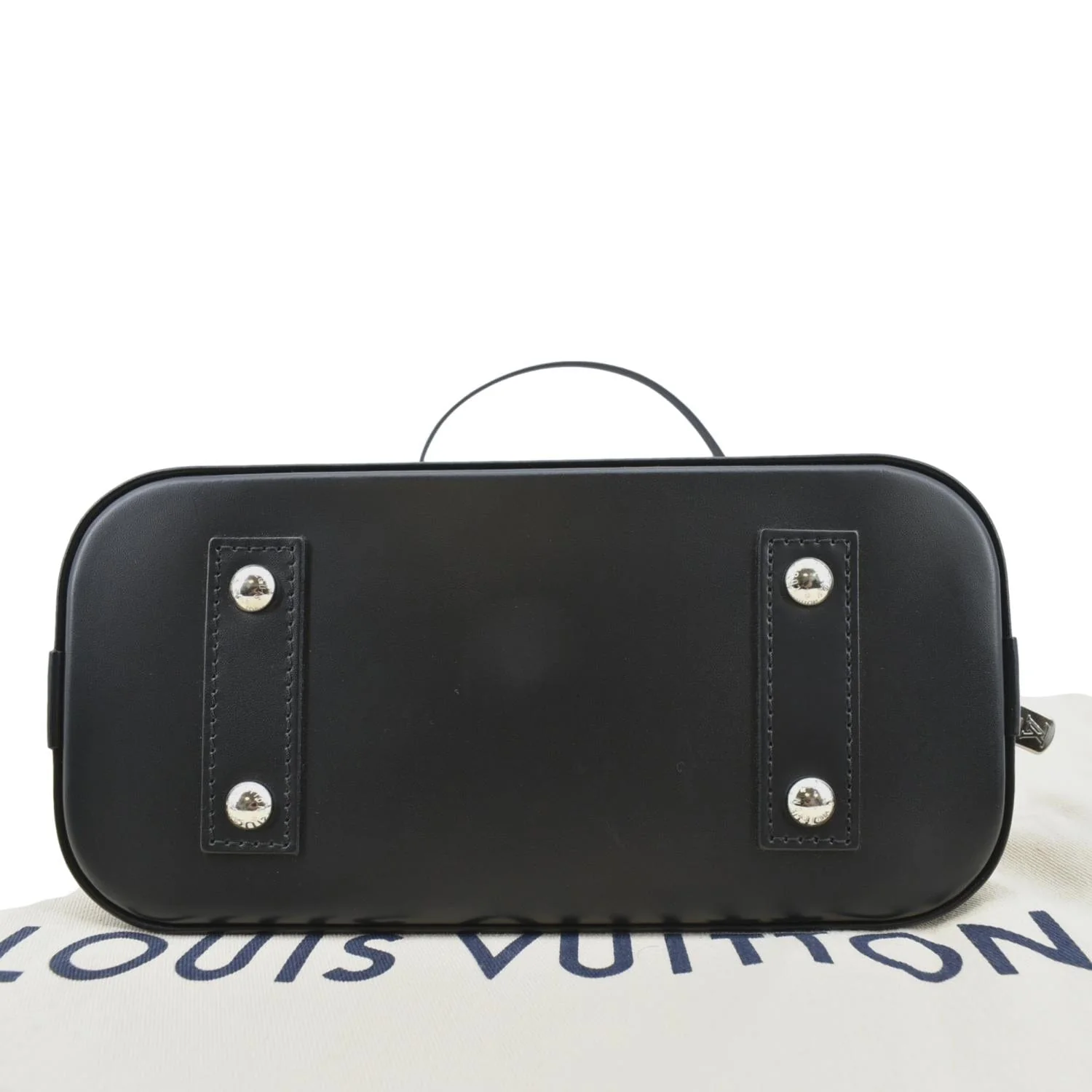 LOUIS VUITTON Alma BB Epi Leather Satchel Crossbody Bag Black - Image 9