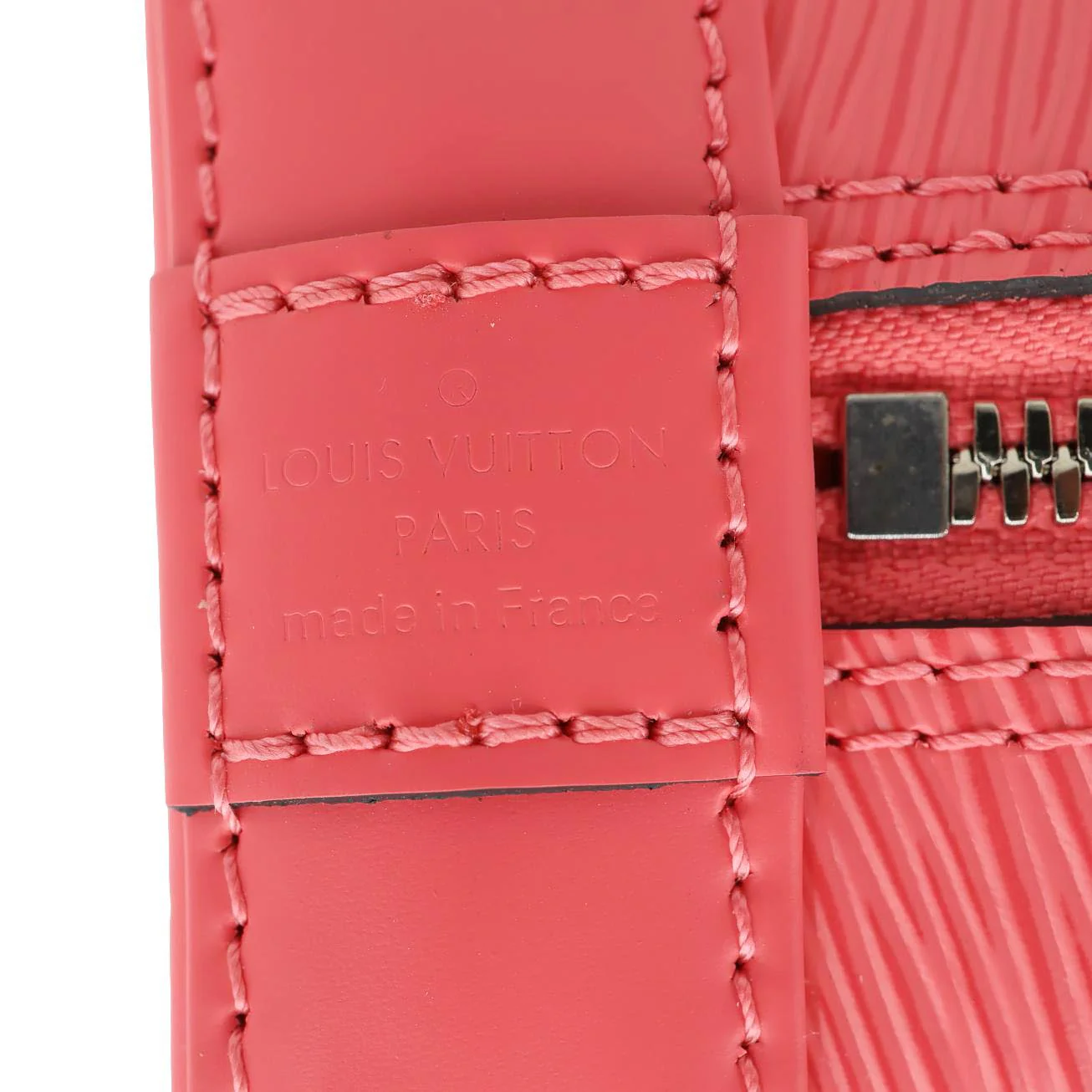 LOUIS VUITTON Alma BB Epi Leather Satchel Crossbody Bag Pink - Image 14