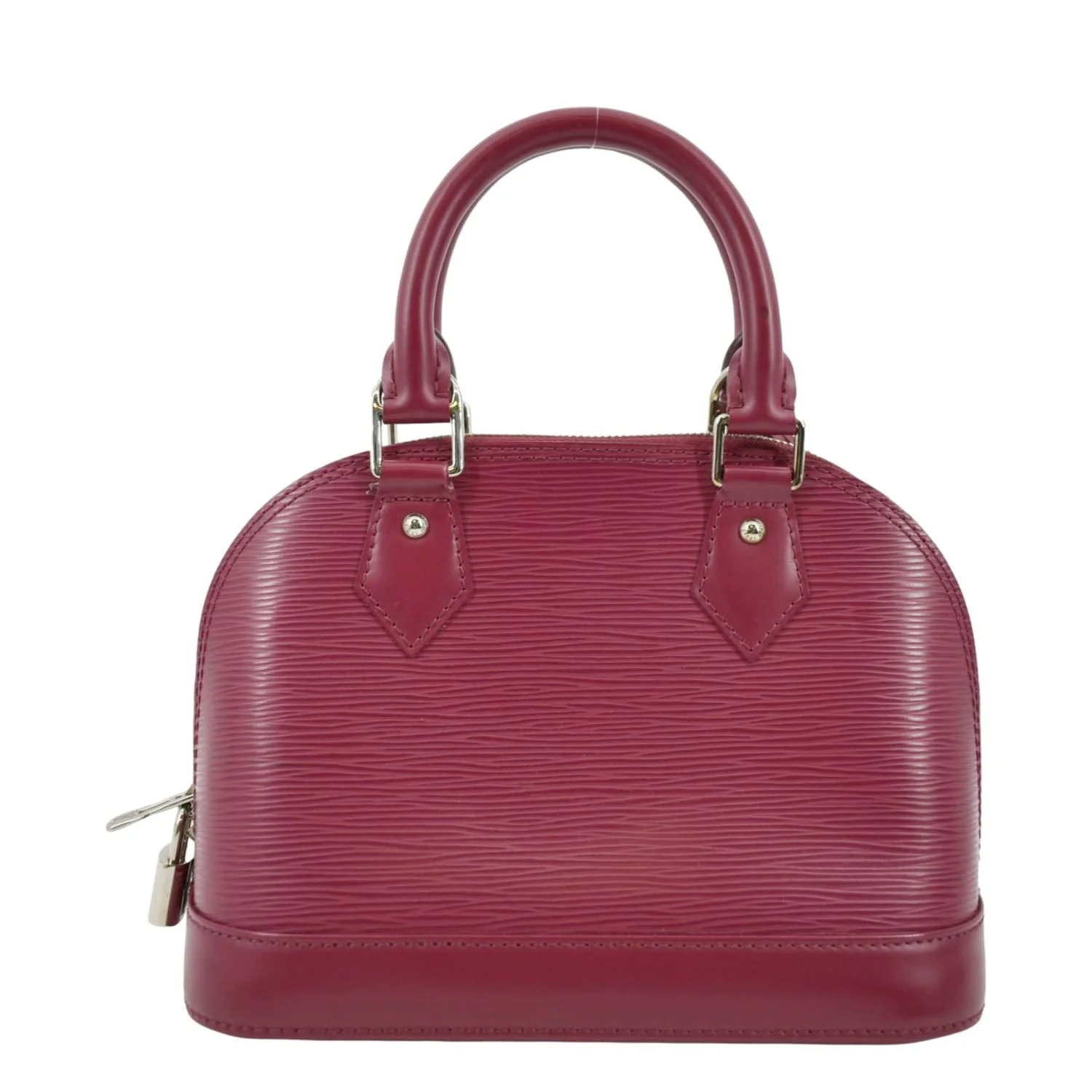 LOUIS VUITTON Alma BB Epi Leather Satchel Crossbody Bag Red - Image 4