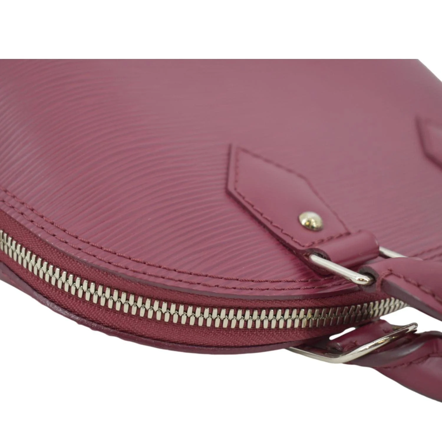 LOUIS VUITTON Alma BB Epi Leather Satchel Crossbody Bag Red - Image 6