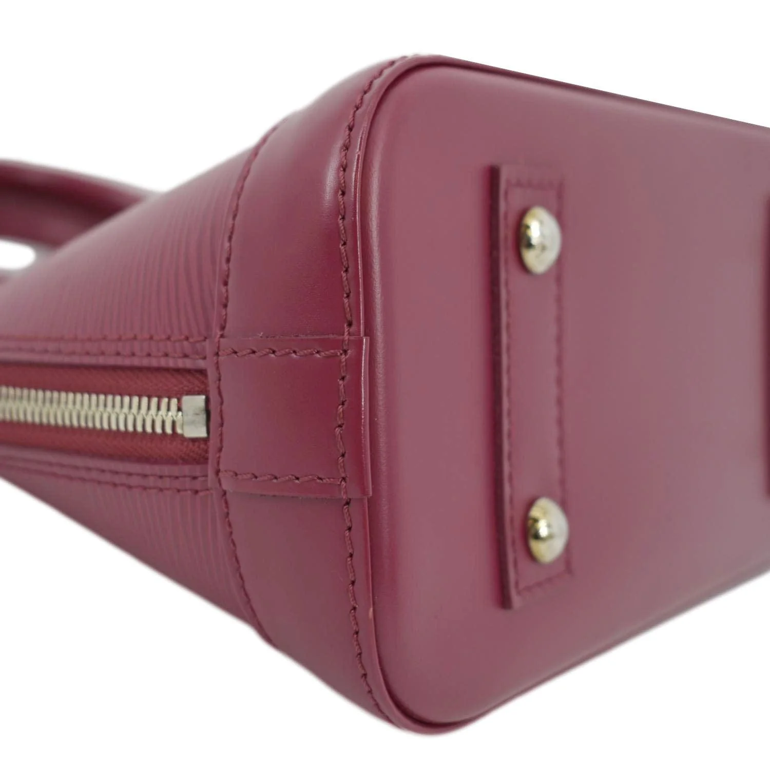 LOUIS VUITTON Alma BB Epi Leather Satchel Crossbody Bag Red - Image 9