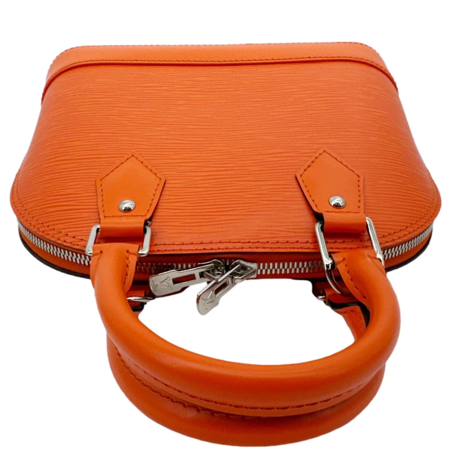 LOUIS VUITTON Alma BB  Epi Leather Crossbody Bag Orange - Image 7