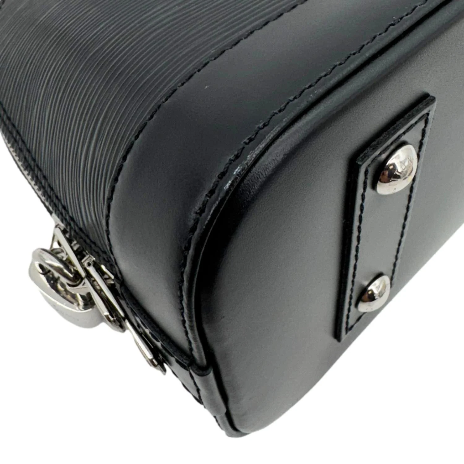 LOUIS VUITTON Alma BB Jacquard Epi Leather Crossbody Bag Black - Image 10