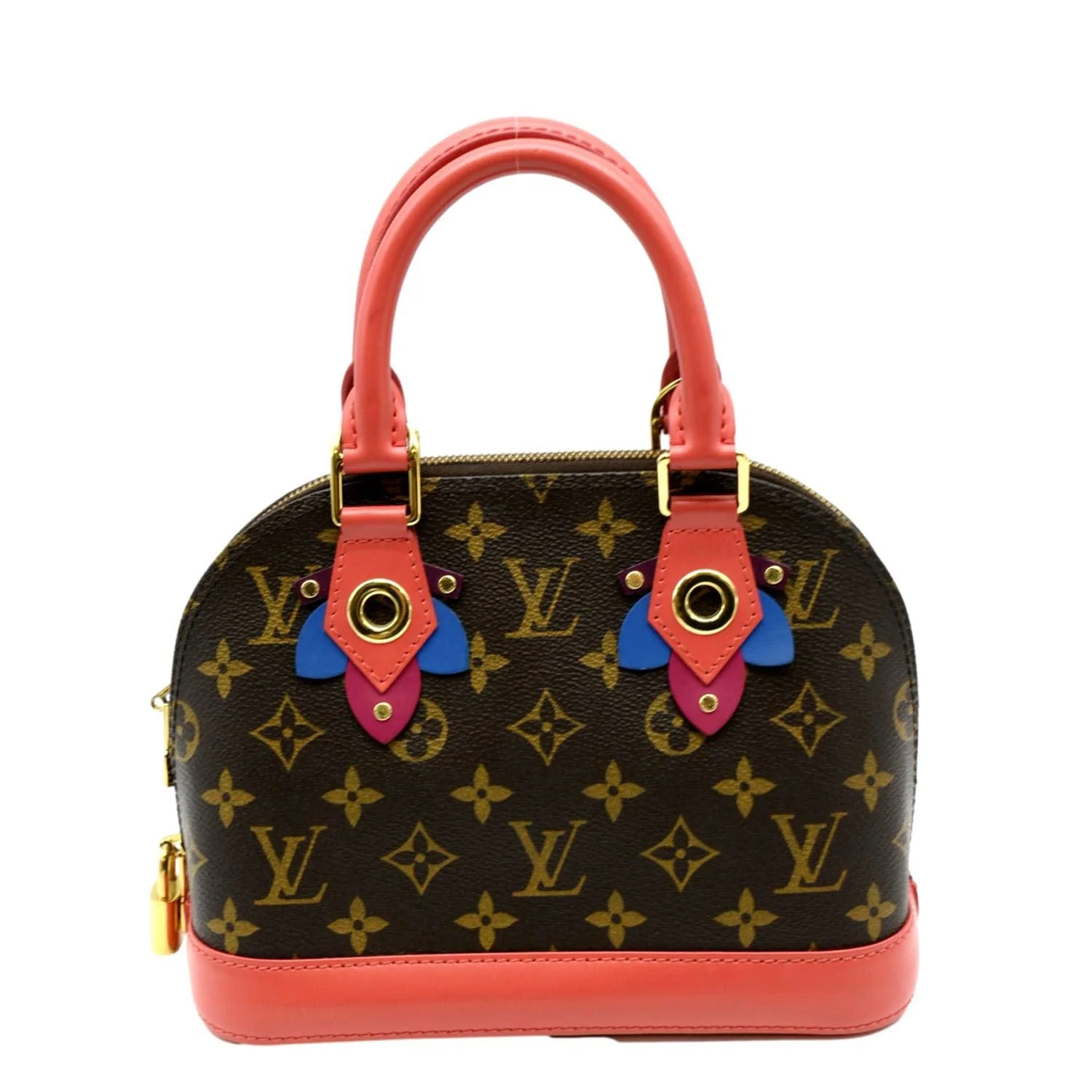 LOUIS VUITTON Alma BB Totem Monogram Canvas Satchel Bag Flamingo - Image 3