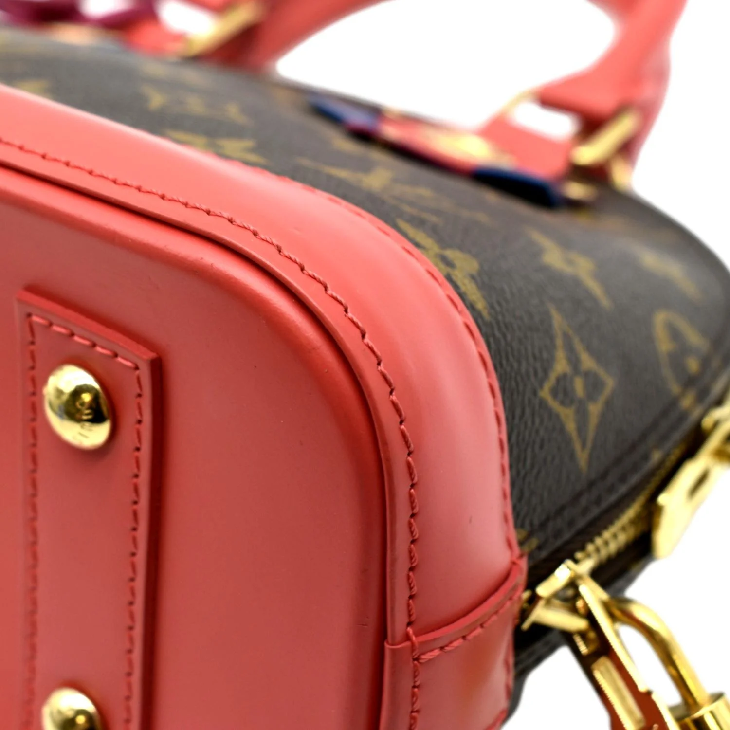 LOUIS VUITTON Alma BB Totem Monogram Canvas Satchel Bag Flamingo - Image 6