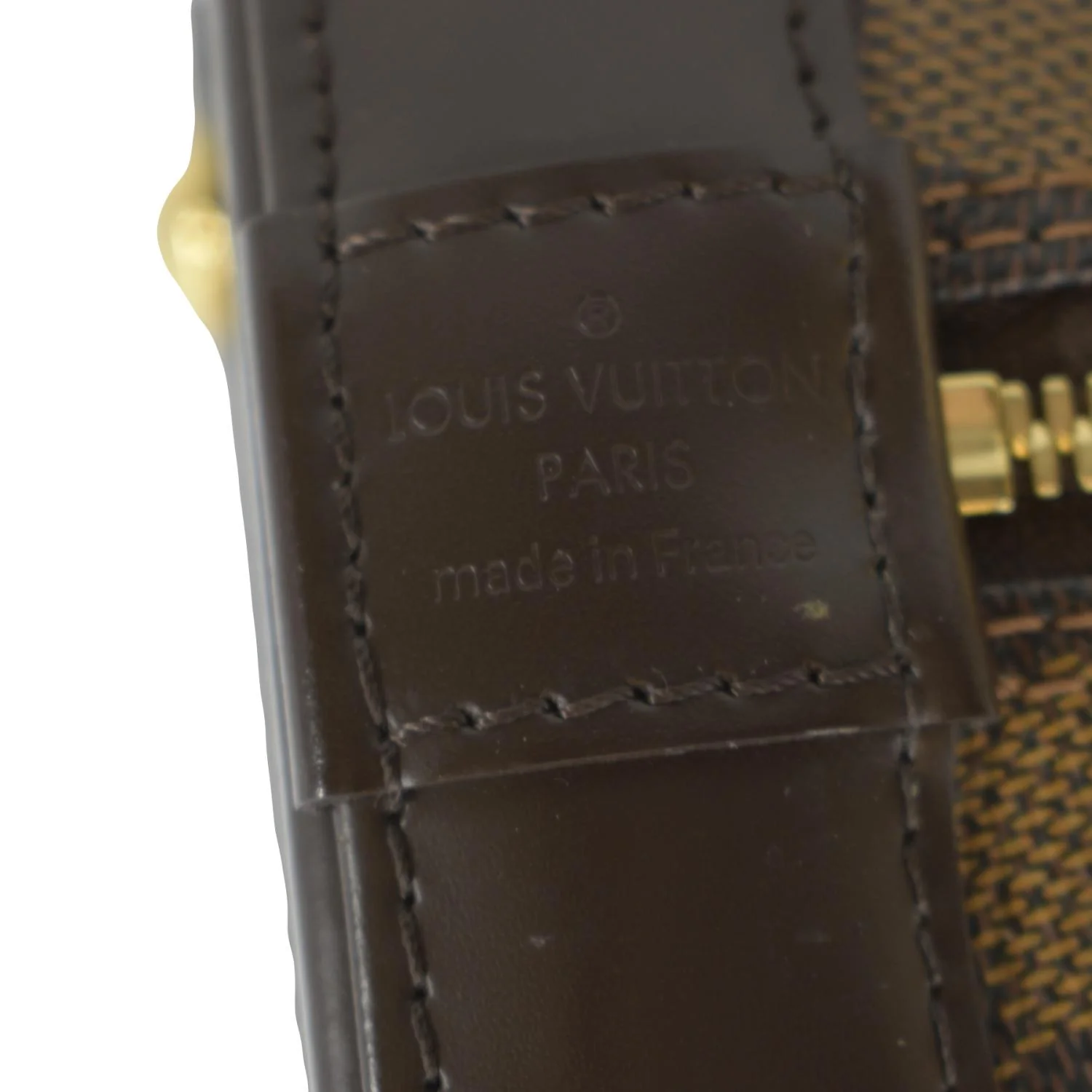 LOUIS VUITTON Alma PM Damier Ebene Satchel Bag Brown - Image 11