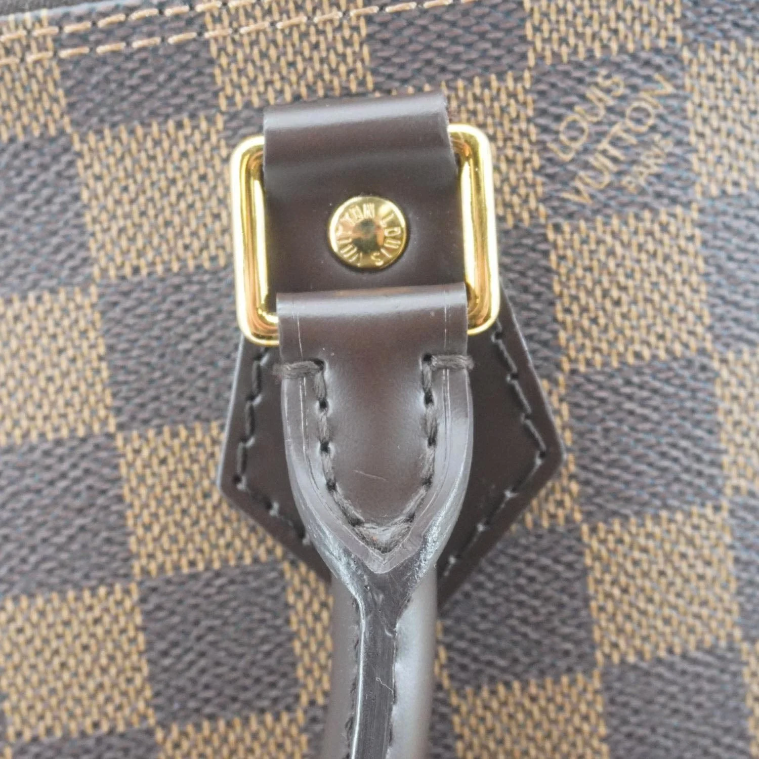 LOUIS VUITTON Alma PM Damier Ebene Satchel Bag Brown - Image 15