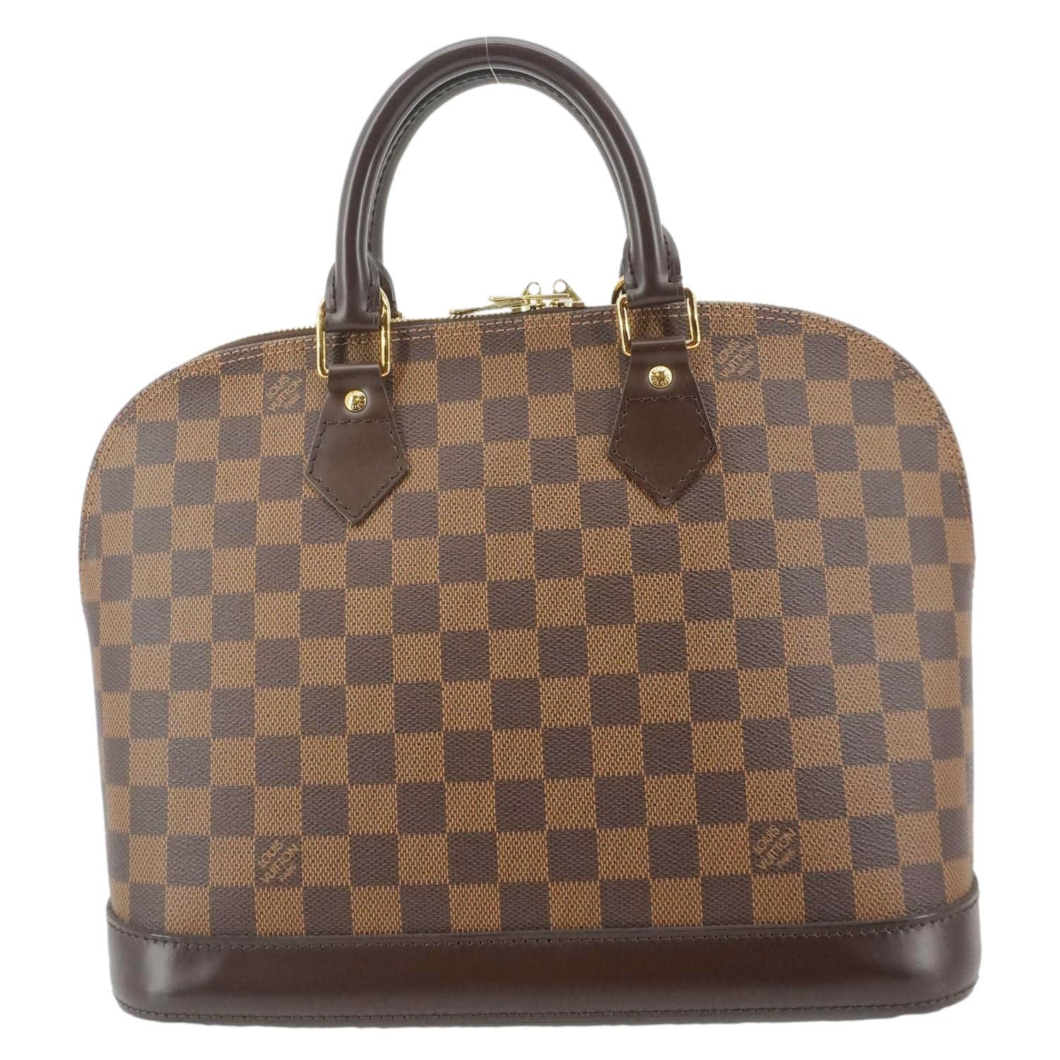 LOUIS VUITTON Alma PM Damier Ebene Satchel Bag Brown - Image 4