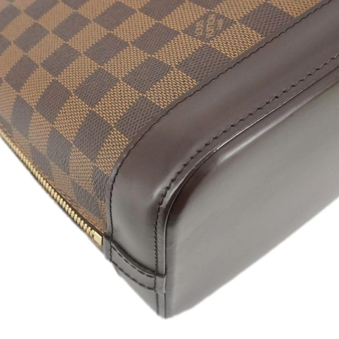 LOUIS VUITTON Alma PM Damier Ebene Satchel Bag Brown - Image 8