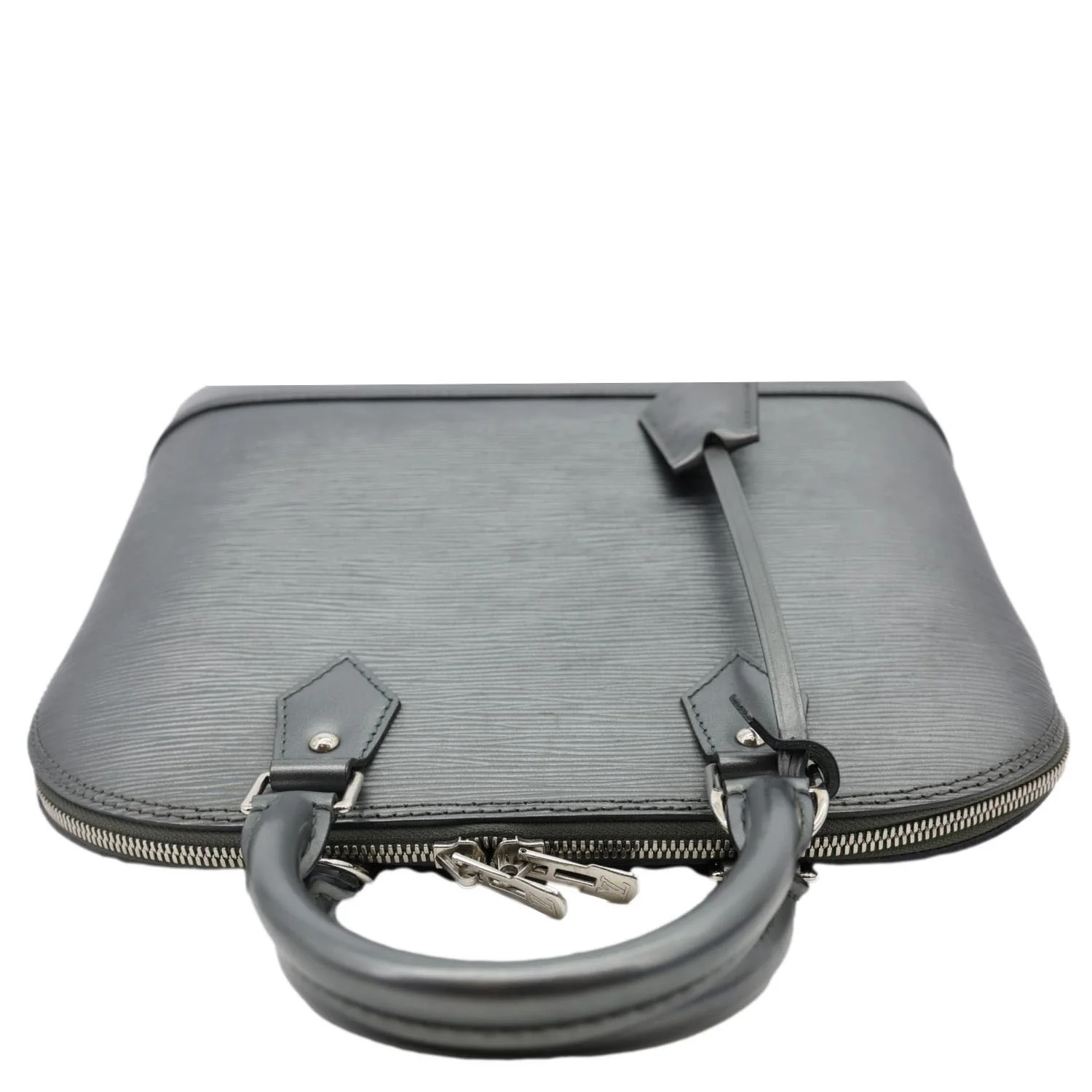 LOUIS VUITTON Alma PM Epi Leather Satchel Bag Metallic Grey - Image 5