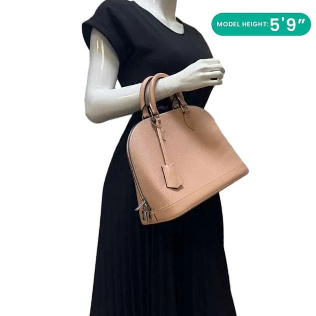 LOUIS VUITTON Alma PM Epi Leather Satchel Bag Pink - Image 2