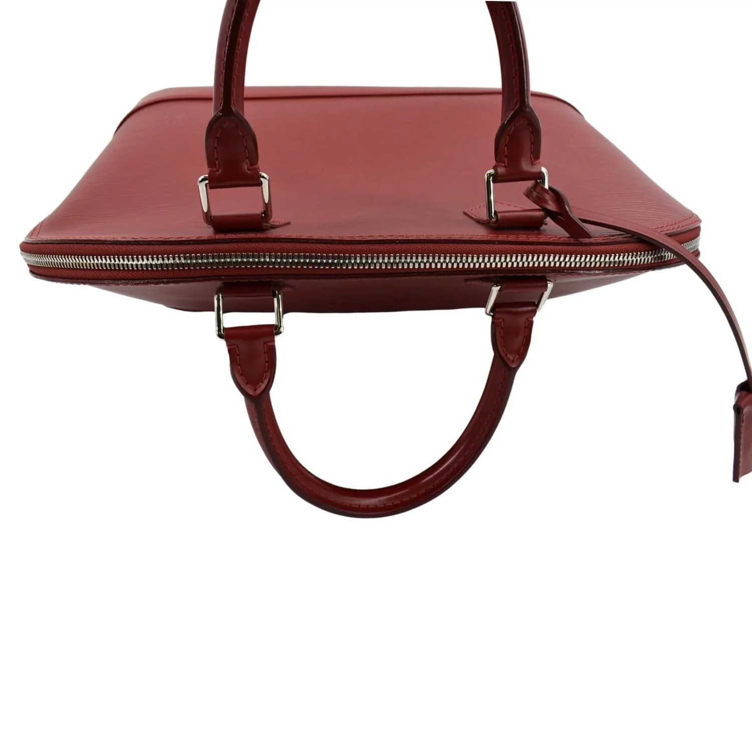 LOUIS VUITTON Alma GM Epi Leather Satchel Bag Red - Image 4