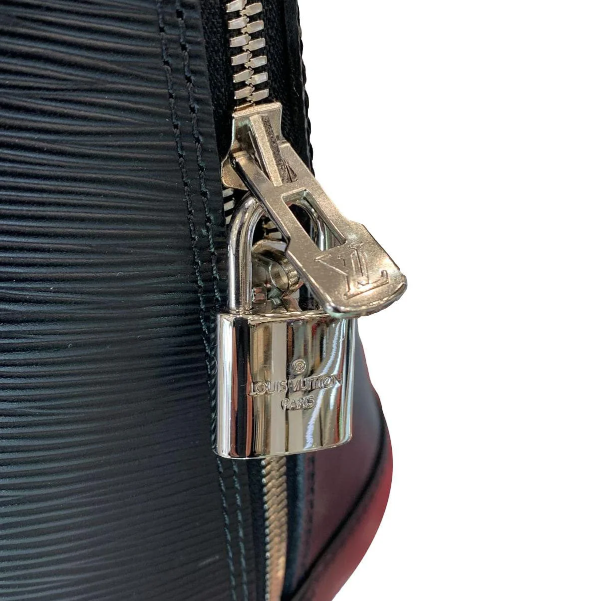 LOUIS VUITTON Alma GM Epi Leather Satchel Bag Black - Image 11