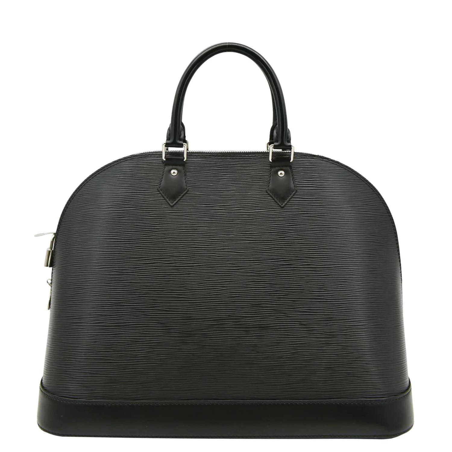 LOUIS VUITTON Alma GM Epi Leather Satchel Bag Black - Image 4