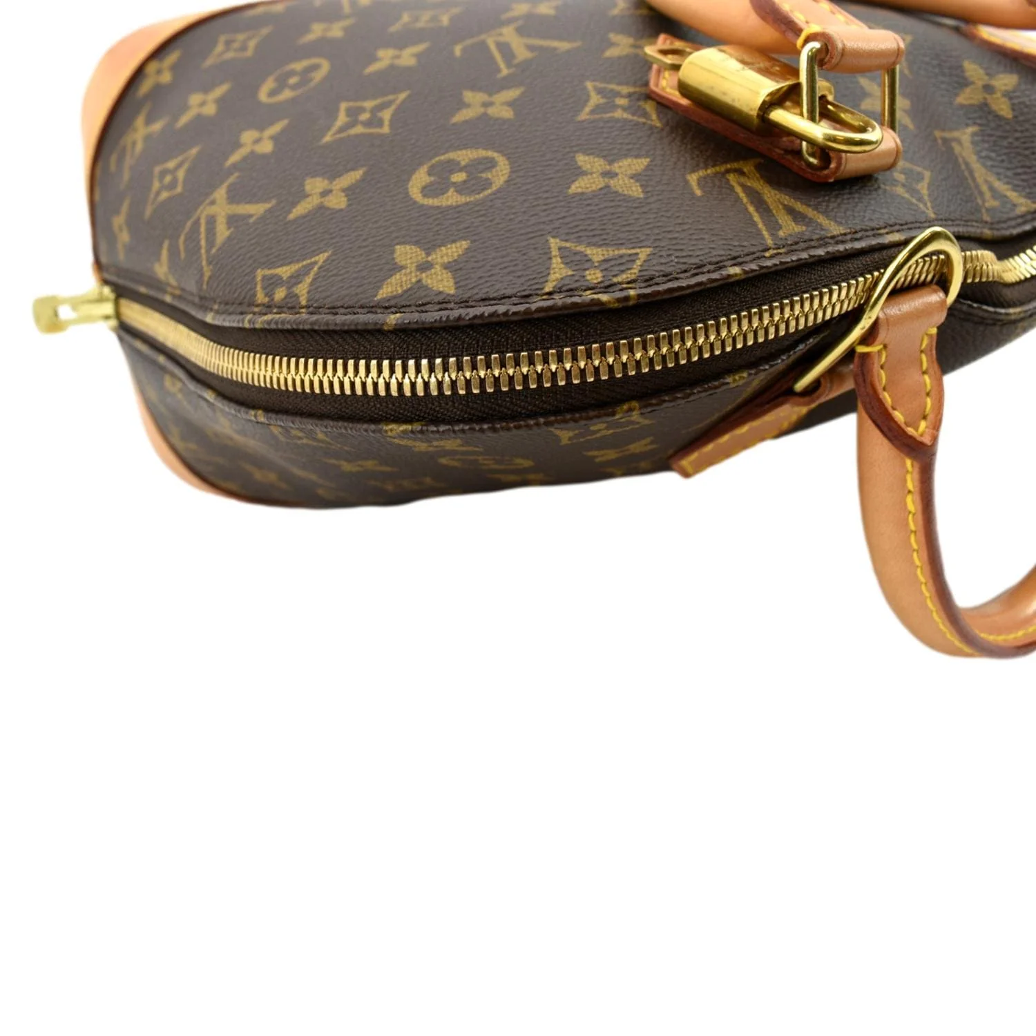 LOUIS VUITTON Alma PM Monogram Canvas Satchel Bag Brown - Image 6