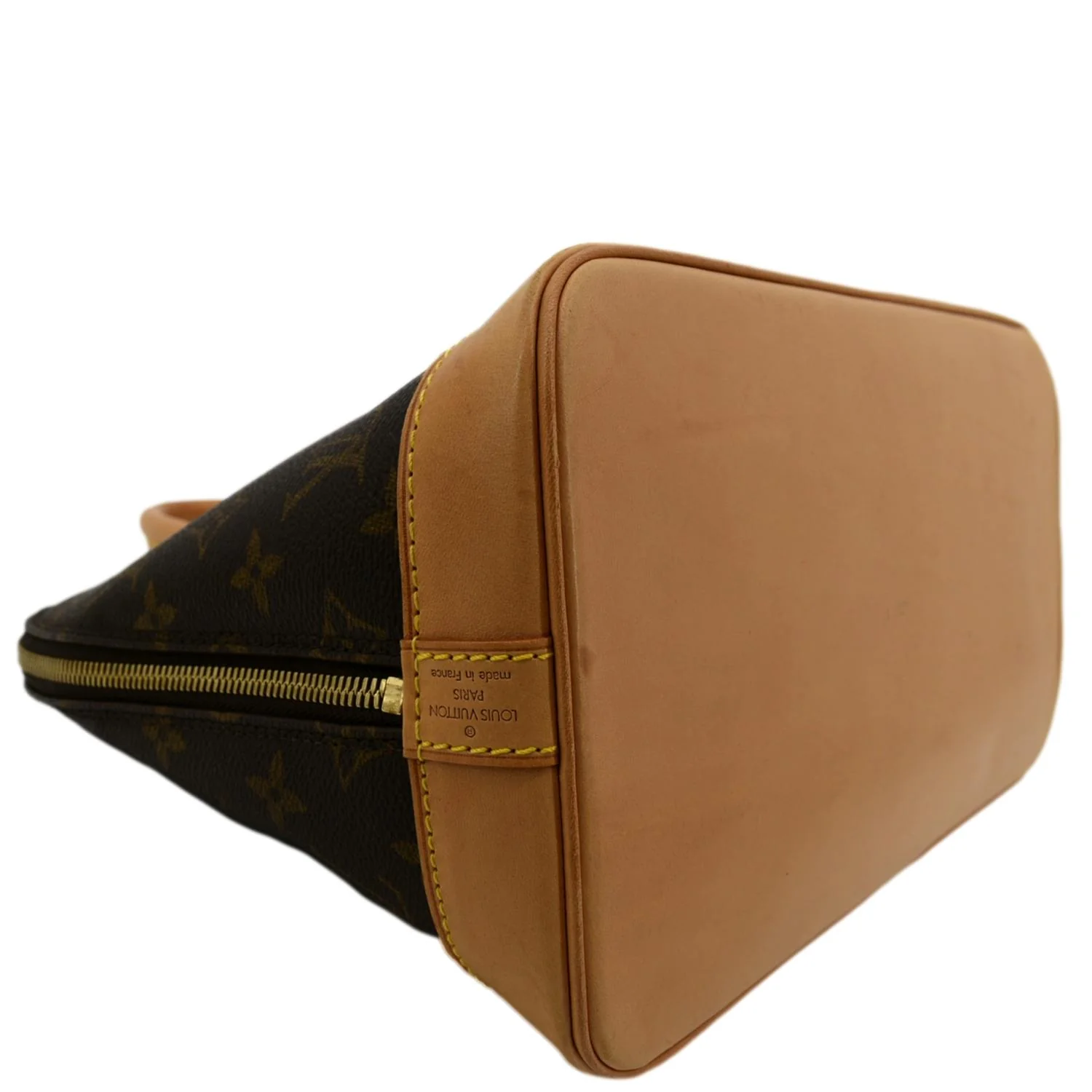 LOUIS VUITTON Alma PM Monogram Canvas Satchel Bag Brown - Image 7