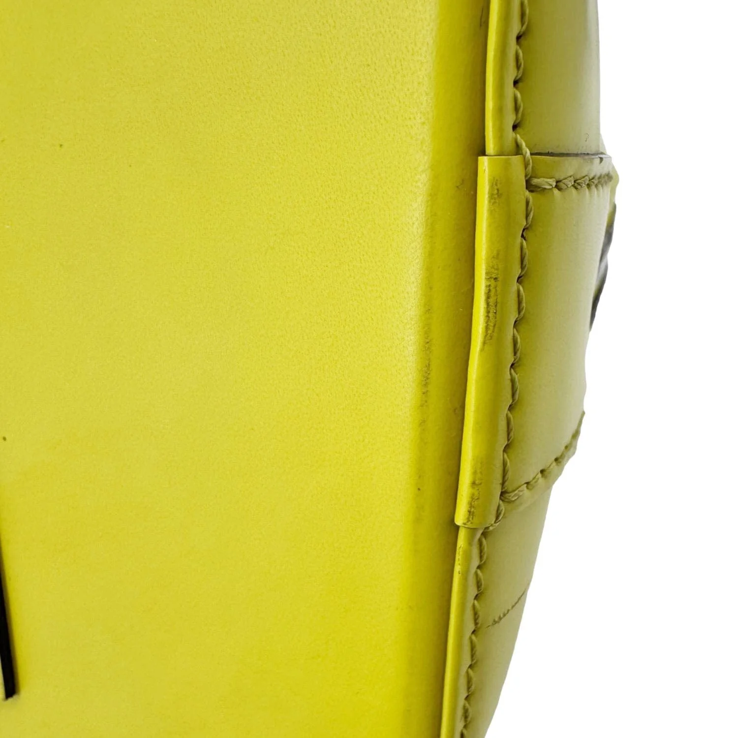 LOUIS VUITTON Alma PM Epi Leather Satchel Bag Yellow - Image 13