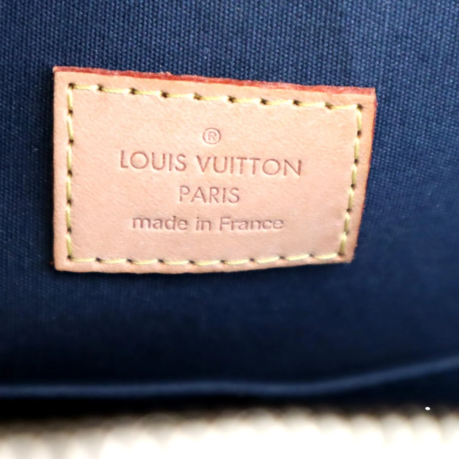 LOUIS VUITTON Alma GM Monogram Vernis Leather Satchel Bag Green - Image 13