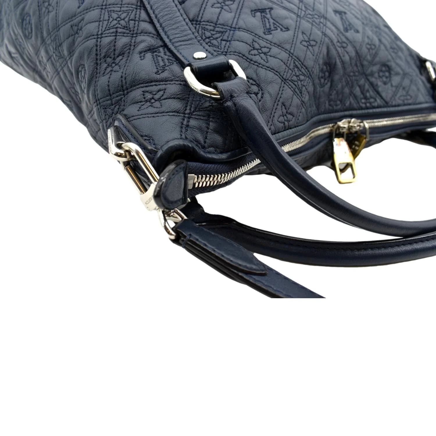 LOUIS VUITTON Antheia Ixia MM Leather Shoulder Bag Blue - Image 6